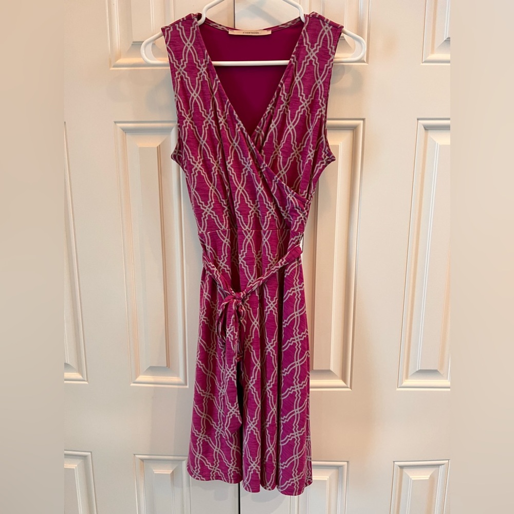 Sleeveless Gray & Purple Lined Dress